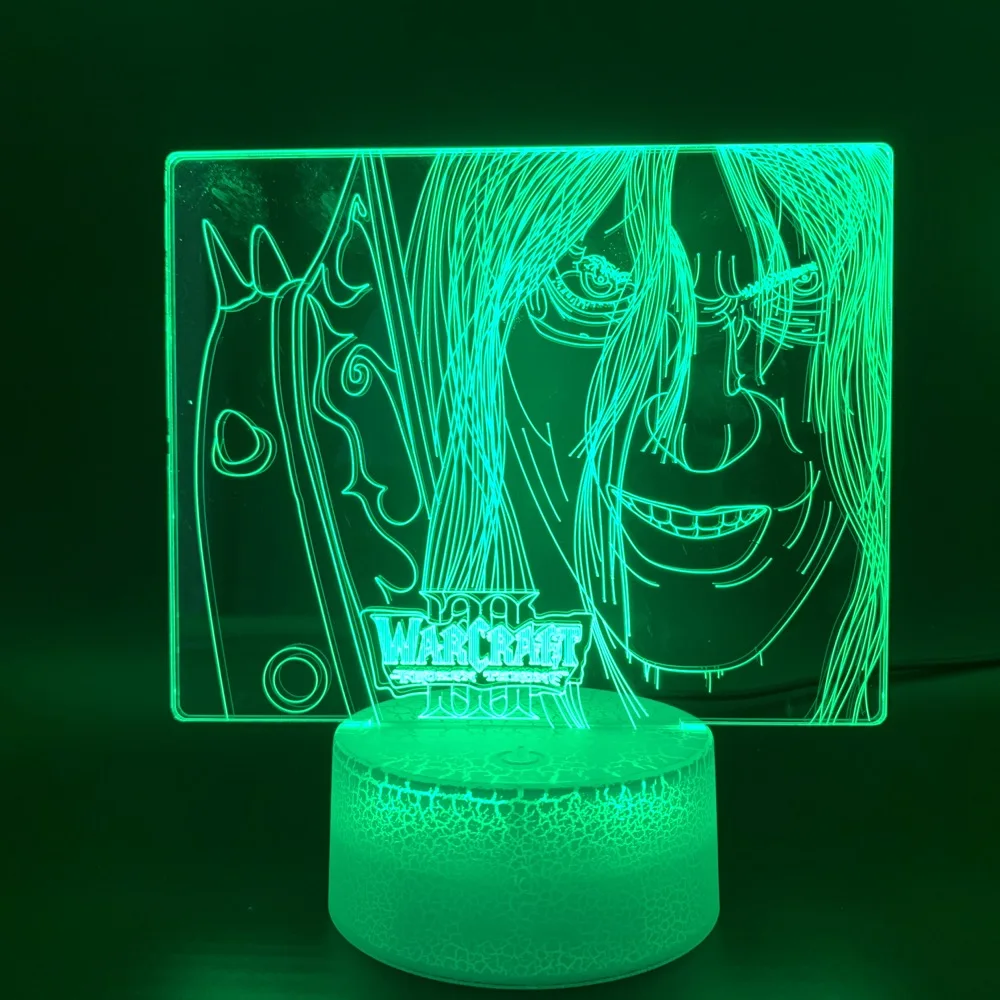 Светодиодный Ночной светильник, лампа Usb World of Warcraft, украшение детской комнаты, подарок на день рождения для детей, Wow Sylvanas Windrunner, 3d оптическая лампа