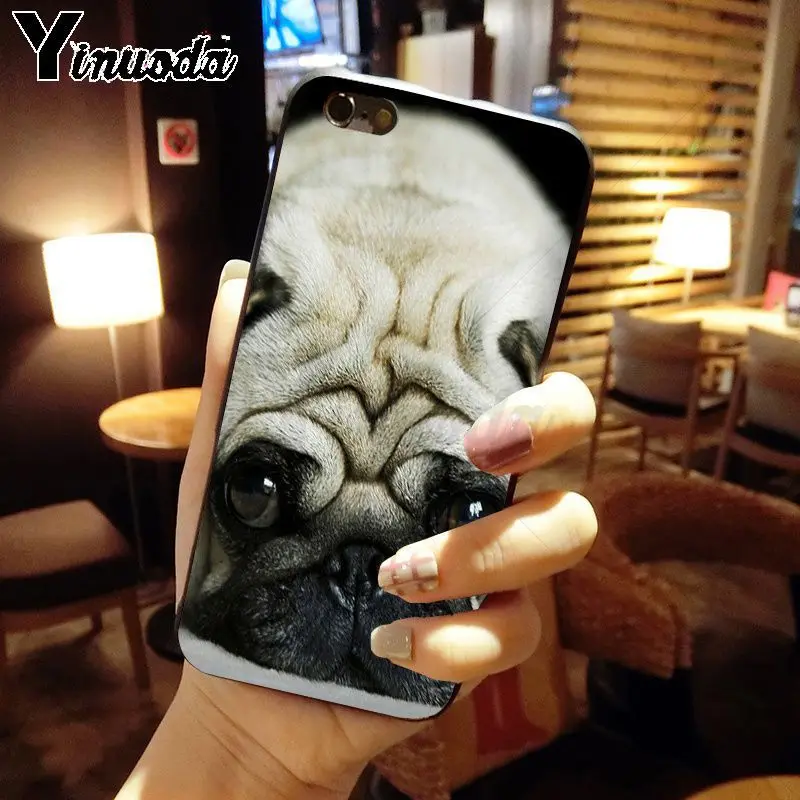 Yinuoda мопс собака животные новинка чехол для телефона Fundas iPhone 8 7 6 6S Plus X XS MAX 5 5S SE XR