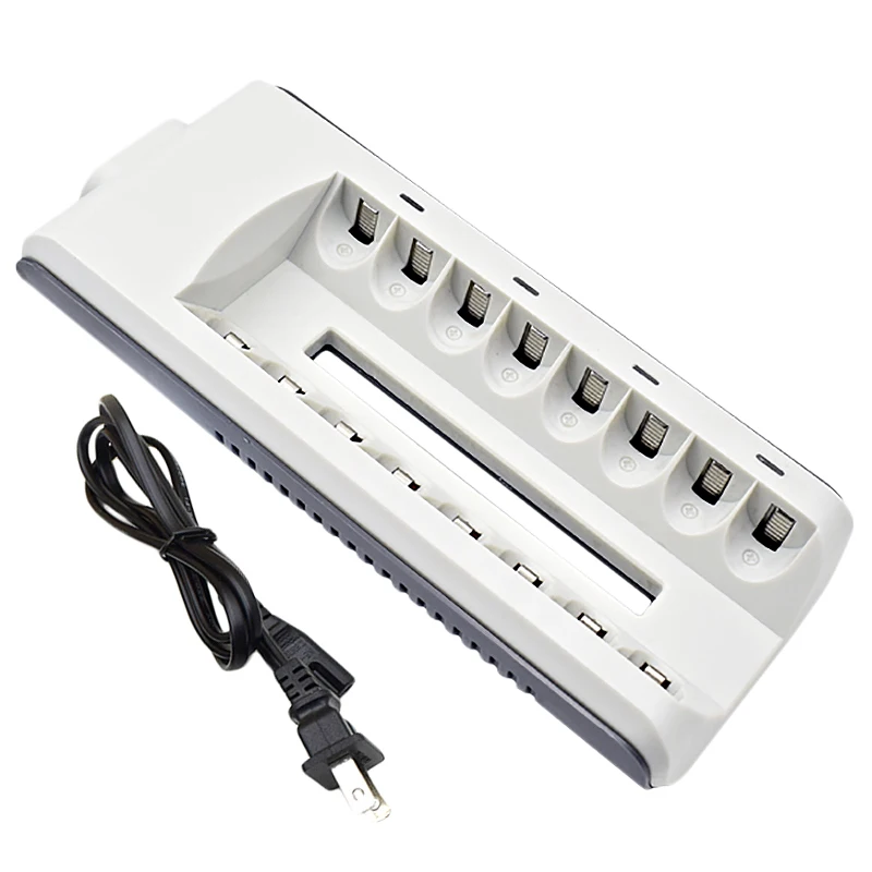 Быстрое зарядное устройство 8 слотов Смарт для Aaa Aa Аккумуляторная батарея 1 2 V Ni MH