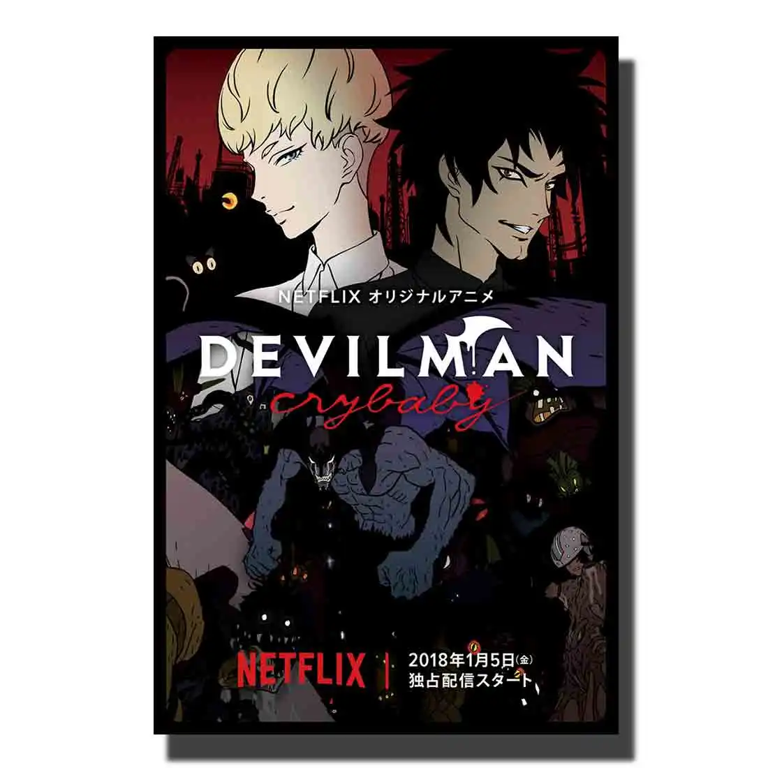 Devilman Crybaby Netflix японский аниме ТВ художественный плакат печать домашний декор стен