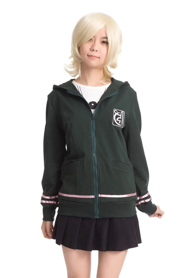 Новое поступление высококачественное аниме Danganronpa Chiaki Nanami костюм для тематической вечеринки ArmyGreen хлопковое пальто на молнии с капюшоном куртка с капюшоном