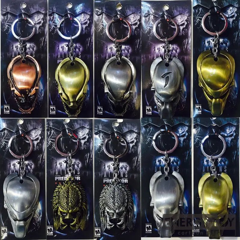 Alien маска хищника держатель Тритий Sleutelhanger вешалка разведчик Хищник джунгли Охотник металлический кулон фигура брелок для ключей