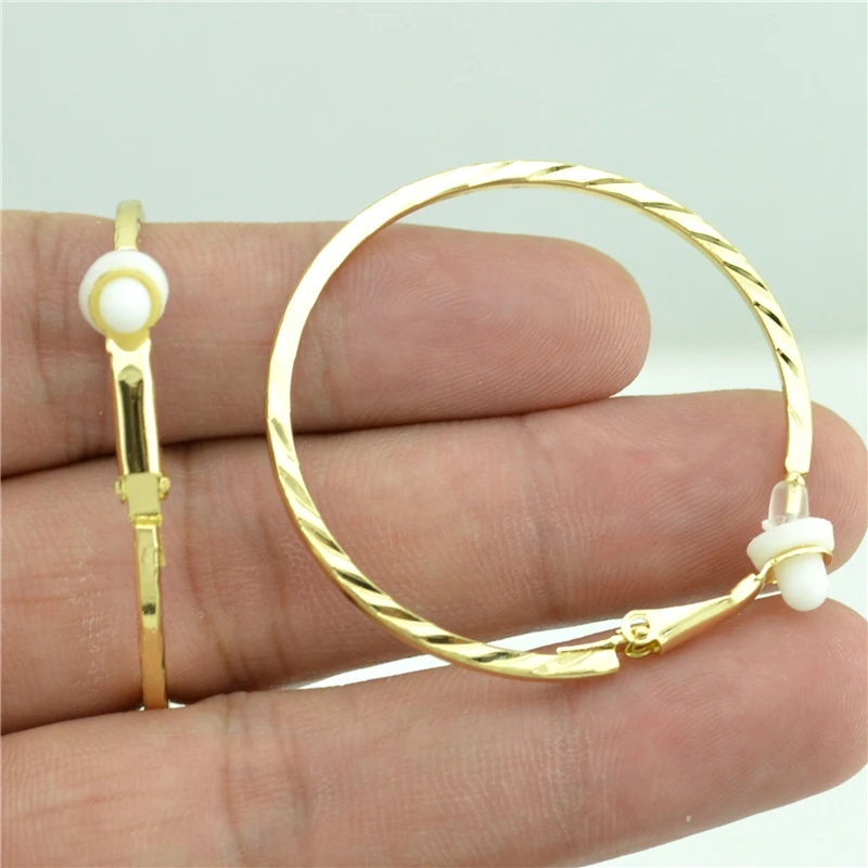 Серьги для женщин маленькие круглые клипсы на ухо кольца без пирсинга Модные