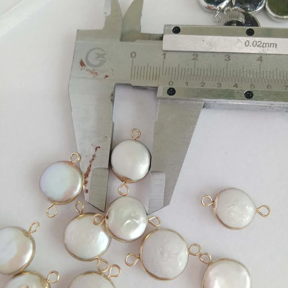 5 PCS /LOT 100% freshwater loose pearl with baroque coin shape 2 hanging DIY PEARL BEADS white and black COLORS | Украшения и