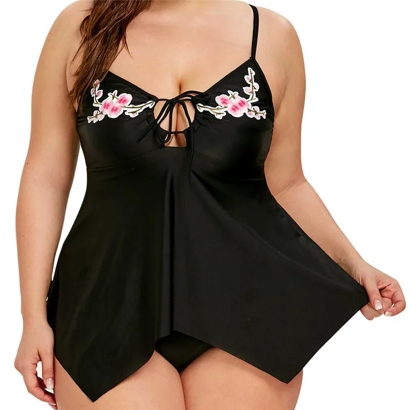 Женский комплект бикини большого размера купальный костюм с бюстгальтером пуш