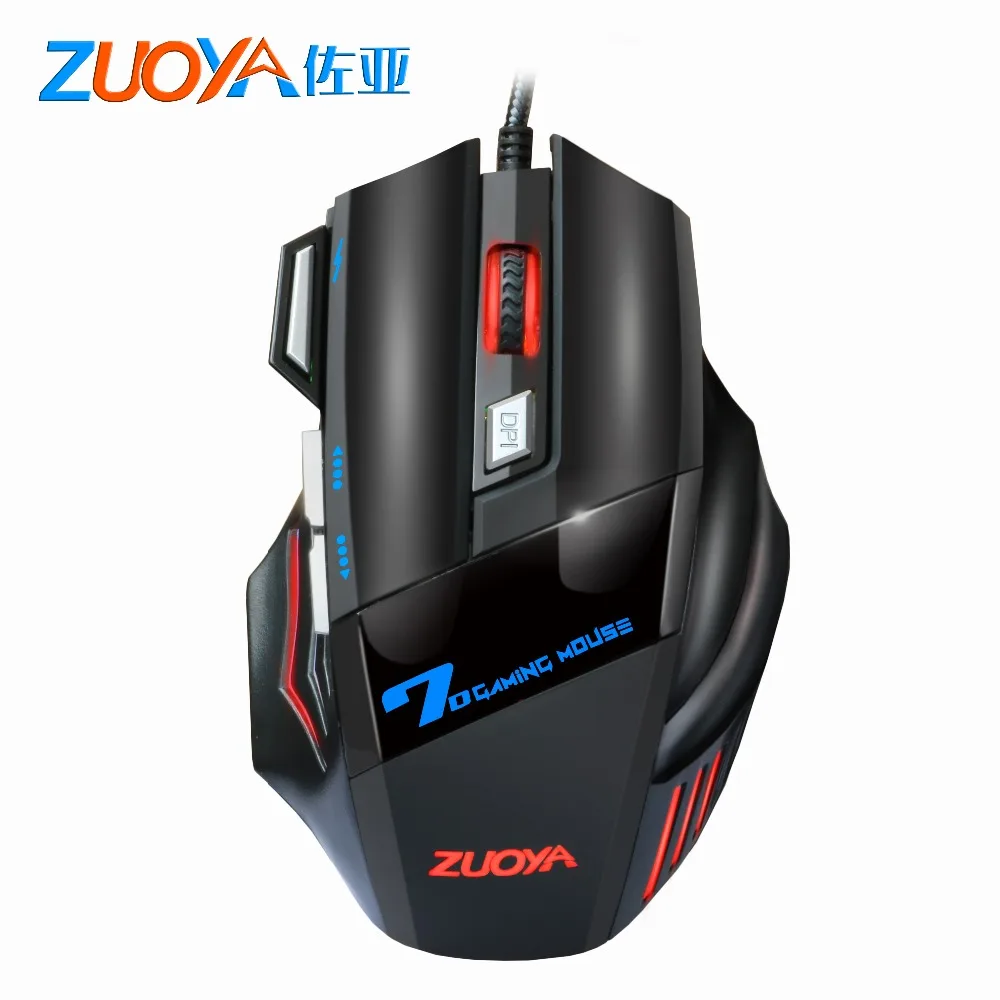 ZUOYA 5500 DPI Gaming Mouse 7 Button LED Optical Wired USB Mouse Mice Game Mouse Silent/sound Mause For PC Computer Pro Gamer