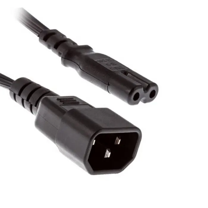

Standard Molded IEC 320 C14 Socket to IEC C7 Plug AC Power Adapter Cable 30cm