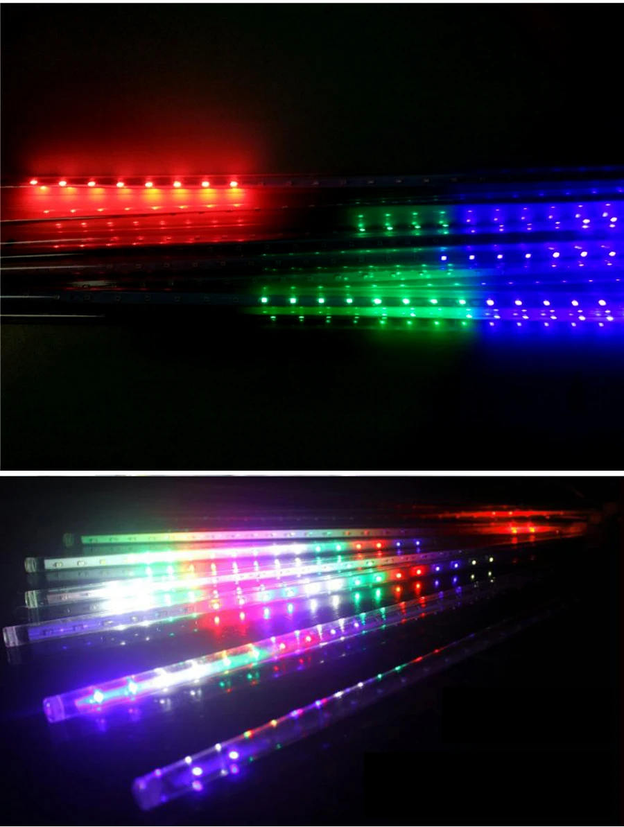 JOSOCCO Led 30 см 50 см метеоритный дождь дождевая трубка Водонепроницаемая гирлянда Рождественская Елка декоративная Рождественская наружная гирлянда