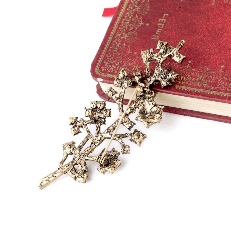 Женские Броши с зелеными кристаллами в стиле ретро из сплава | Украшения и