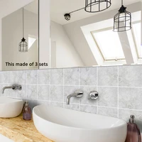 10PC Stone Grey Tile Sticker wall Sticker Furniture Decal waterproof Self Adhesive For Bathroom Kitchen Home Decor Wallpaper