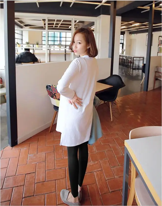 Беременные женщины леггинсы тонкие весной и летом девять точек корейский мода