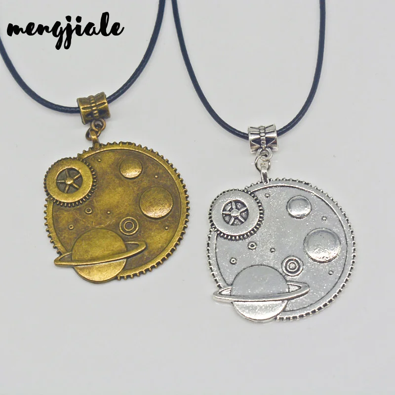 Модное ожерелье с изображением Галактики два цвета со подвеской из звезд шнур