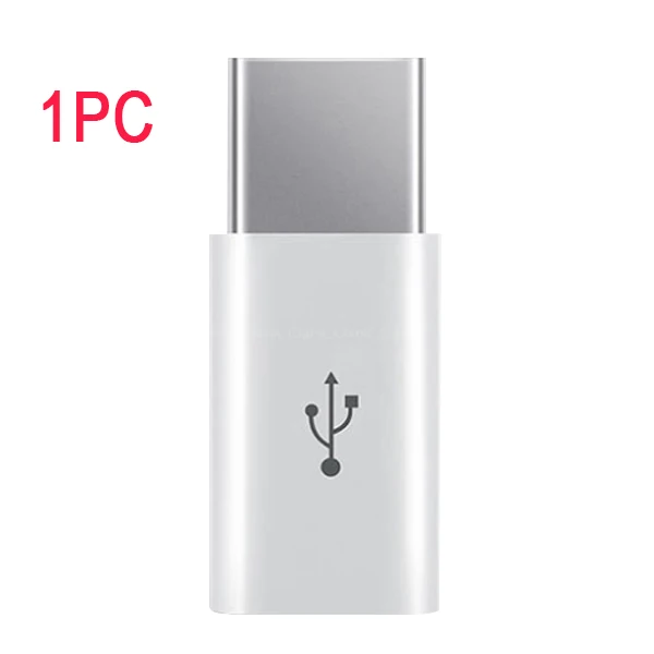 ACCEZZ USB C для mi cro USB адаптер типа OTG C конвертер для One Plus 5 для LG G5 G6 Xiaomi mi 5 6 samsung S8 OTG адаптер зарядки - Цвет: 1PC White