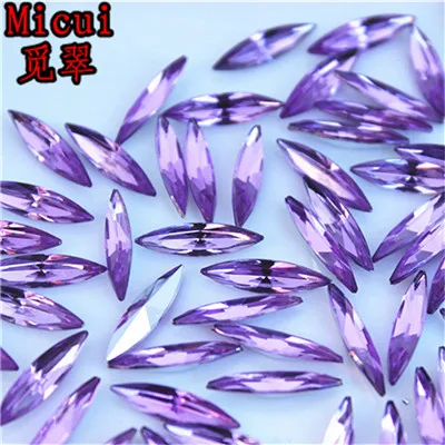 Purple Micui 200 шт 4*15 мм акриловые стразы с конским глазом для одежды, сумок, декоративных изделий ZZ285 - Цвет: Purple