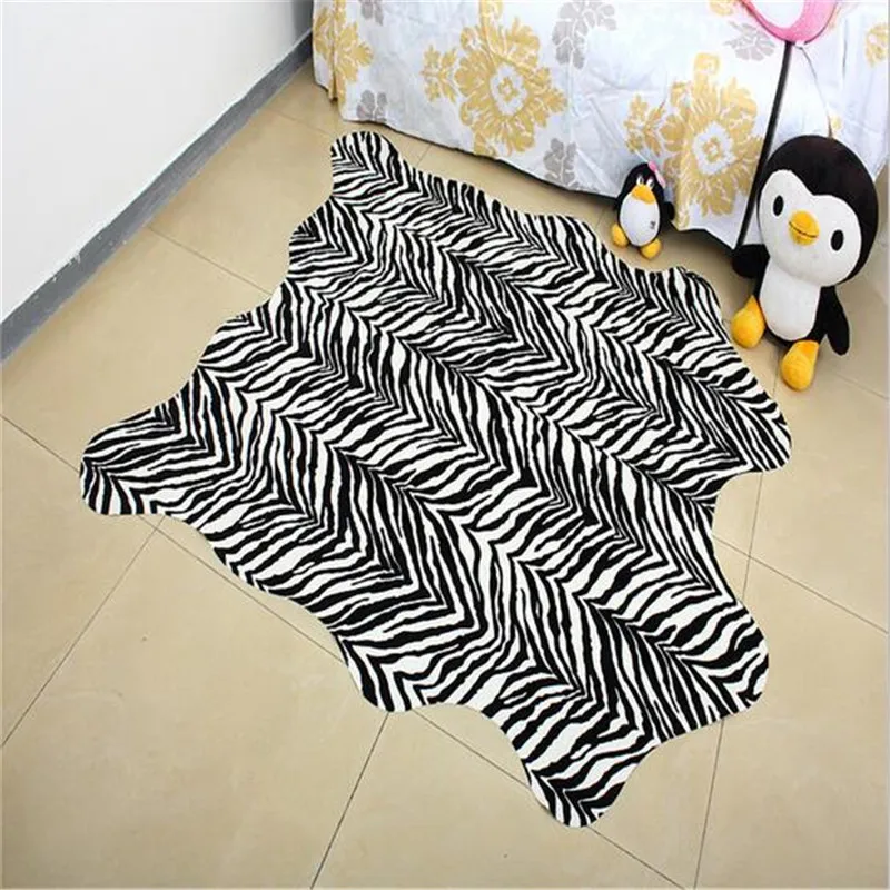 Большой размер модный Фабричный ковер с рисунком Зебра и ковриком для гостиной
