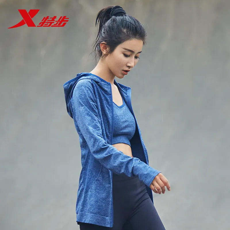Xtep Coat Female Autumn And Winter Authentic Knit Sweatshirt Comprehensive Training Running Sports Shirt 881128069425 | Спорт и