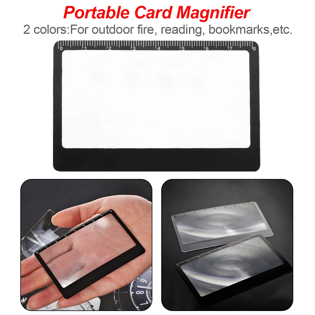 3 X Magnifier Magnification Magnifying Fresnel LENS 8.5x5.5x0.45cm Pocket Credit Card Size Transparent magnifying glass | Инструменты