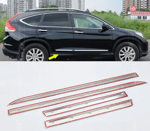 FIT FOR HONDA CRV CR-V 12- CHROME SIDE DOOR BODY MOLDING TRIM COVER LINE GARNISH | Инструменты