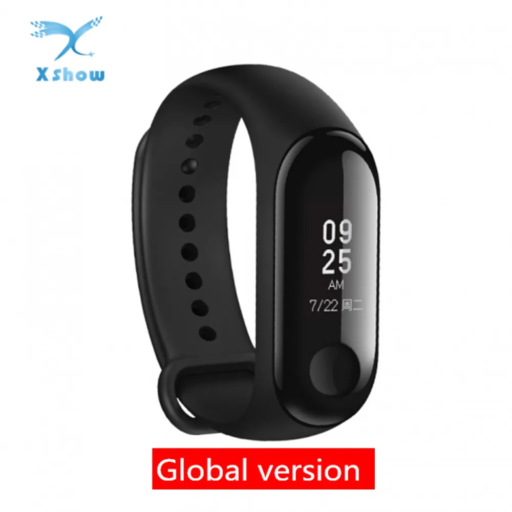 Global Version Китайский/Глобальная версия Xiaomi mi Band 3 mi band 3 умный Браслет фитнес-трекер OLED Touch 50 м водонепроницаемый - Цвет: Global Version