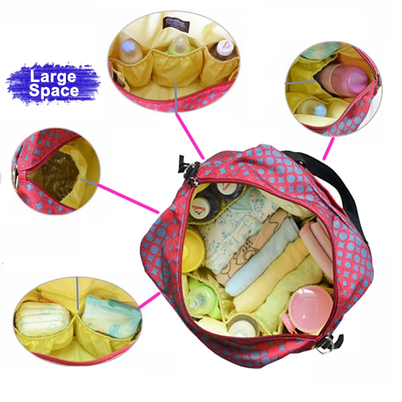 Bolsas multifuncionales para pa&ntilde;ales de beb&eacute;, bolso de maternidad para mam&aacute;, bolso de hombro para beb&eacute;-3