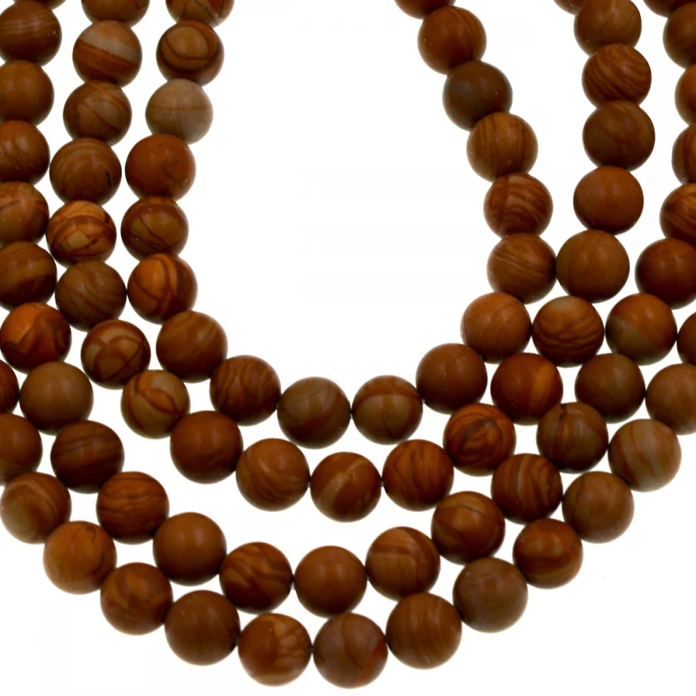 

10mm semi-precious Brown Natural Grain Stone Beads full strand jewelry supply