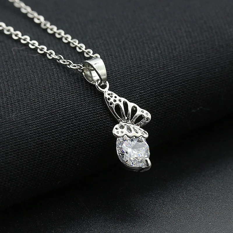 Ожерелья с кристаллами подвески в виде снежинки сердца короны бабочки совы