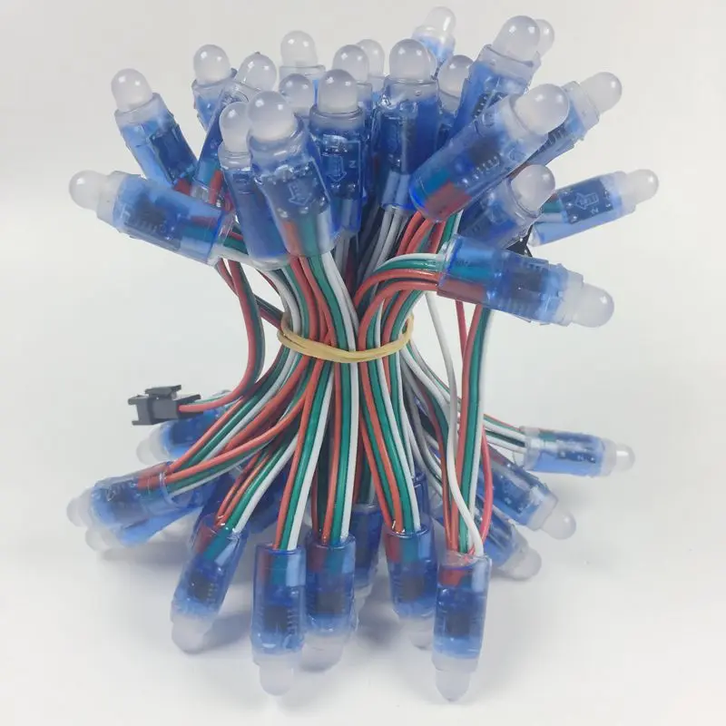 1000 шт. 12 мм 2811 IC RGB Pixel Светодиодный модуль светильник DC 5 в IP68 водонепроницаемый полноцветный адресуемый 9 мм DC12V Одноцветный