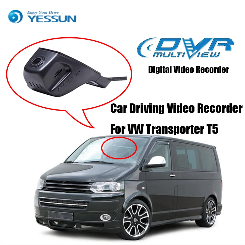 Автомобильный видеорегистратор YESSUN для VW Transporter T5 фронтальная камера HD 1080P не