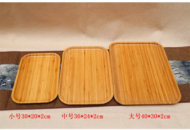 Бамбуковый прямоугольный круглый поднос кофейный бамбуковый для чая товары