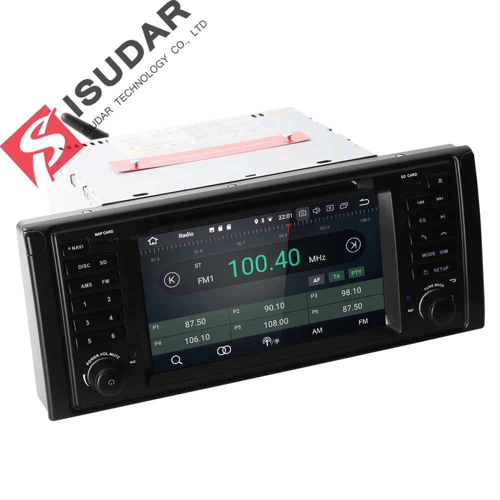 Isudar Автомагнитола 2 Din с 7 Дюймовым Экраном на Android 8.0 Для Автомобилей BMW/E53/X5/E39