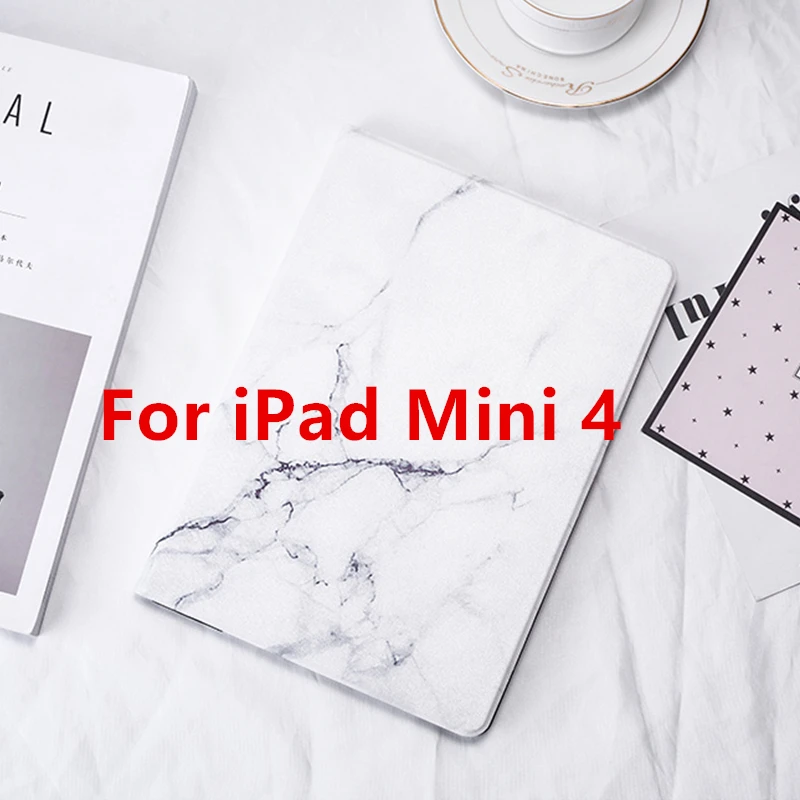 White Mini 4 Для iPad 9,7 чехол жесткий мраморный узор планшет смарт-чехол для iPad 9,7 Air 1 2 Mini 1 2 3 4 iPad 2/3/4 Funda Capa+ ручка - Цвет: White Mini 4