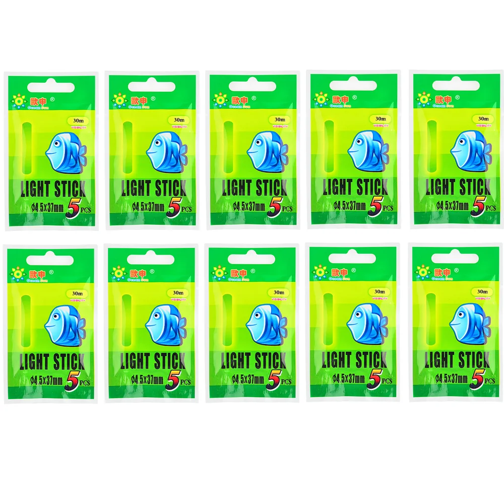 50 шт. поплавок светящаяся палка ночная рыбалка зеленый флуоресцентный свет карп