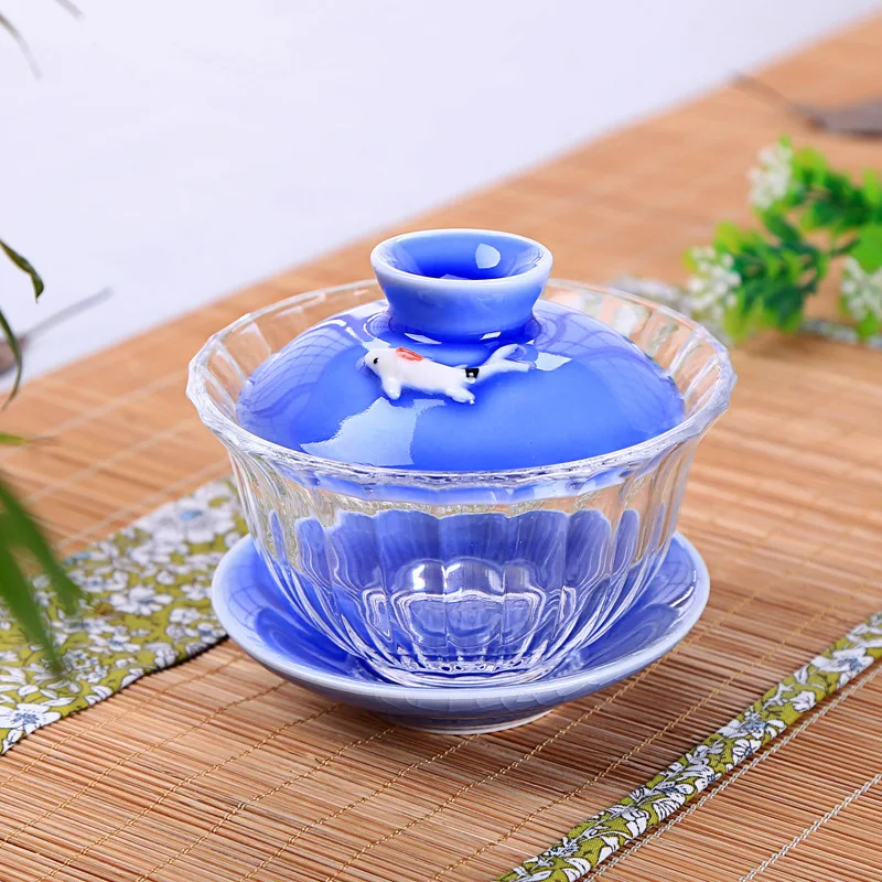 Moylor чайный набор кунг фу стеклянная чаша с кристаллами Gaiwan Celadon ceramicсанкai чашка