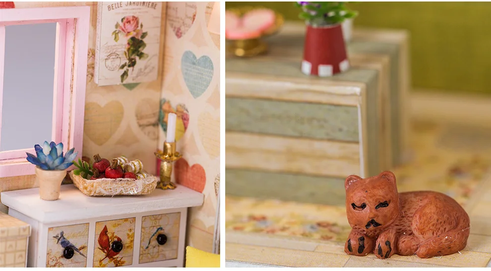Кукольный дом Diy Миниатюрный 3D Деревянный миниатюрный кукольный домик мебель строительные наборы игрушки для детей рождественские подарки