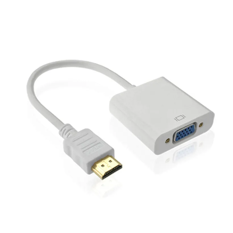 Расширенный 2018 новый компьютерный адаптер Micro USB Белый 1080P HDMI папа к VGA Женский