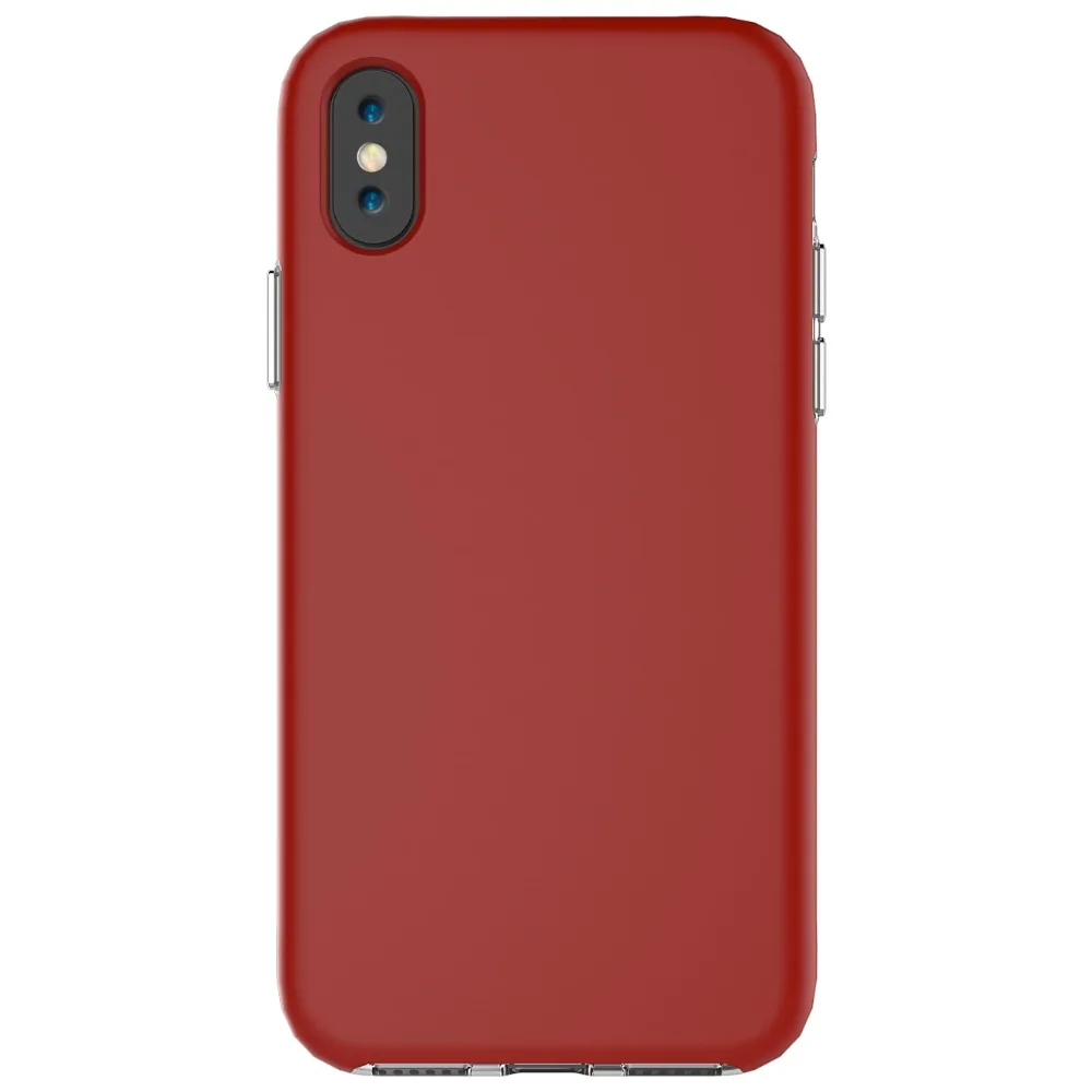 SjuzzyU Anti-knock Silicone Case For Apple iphone X Slim Transparent PC+TPU Phone Cover iphoneX coque funda |
