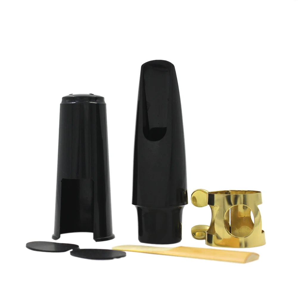 Alto мундштук для саксофона Пластик с Кепки металлической пряжкой рид накладки