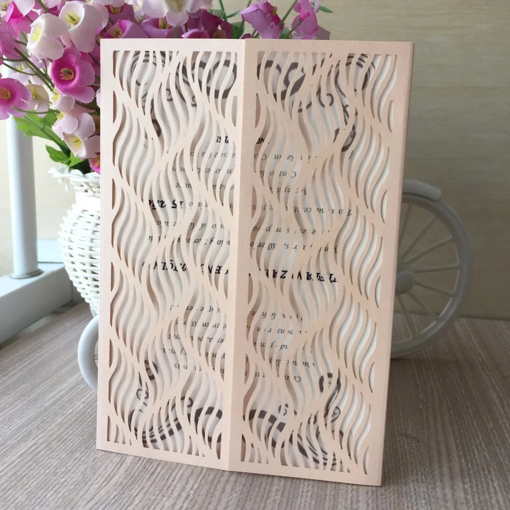 50 шт. новейшая персиковая жемчужная бумажная упаковка для свадебной вечеринки