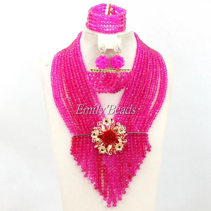 2015 Новый Модный нигерийский Свадебный комплект ювелирных изделий с африканскими