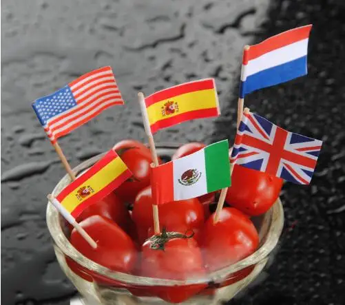 

Mini The Kingdom of Denmark Paper Food Picks Dinner Cake Toothpicks Cupcake Decoration Fruit Cocktail Sticks Party Supplies