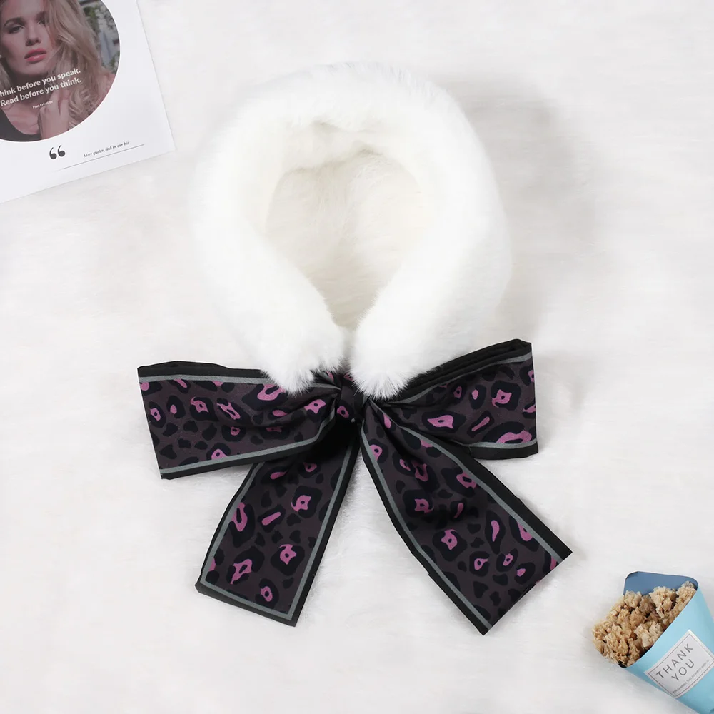 Зима 2020 новая мода воротник из искусственного меха шарф для женщин теплый шейный