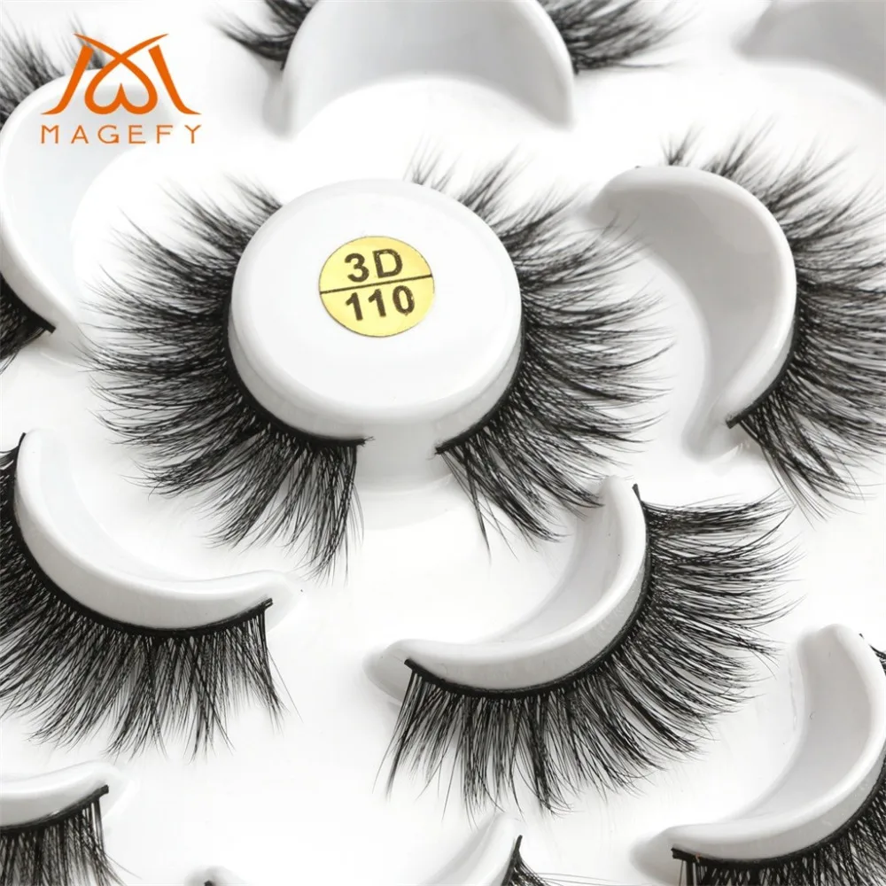 Женская мода новинка 10 пар 3D меха норки с мягкими длинными кудрявыми и