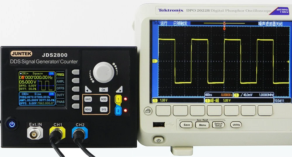 JUNTEK JDS2800-60M 60 МГц генератор сигналов цифровой контроль двухканальный DDS функция генератор сигналов частотомер произвольный