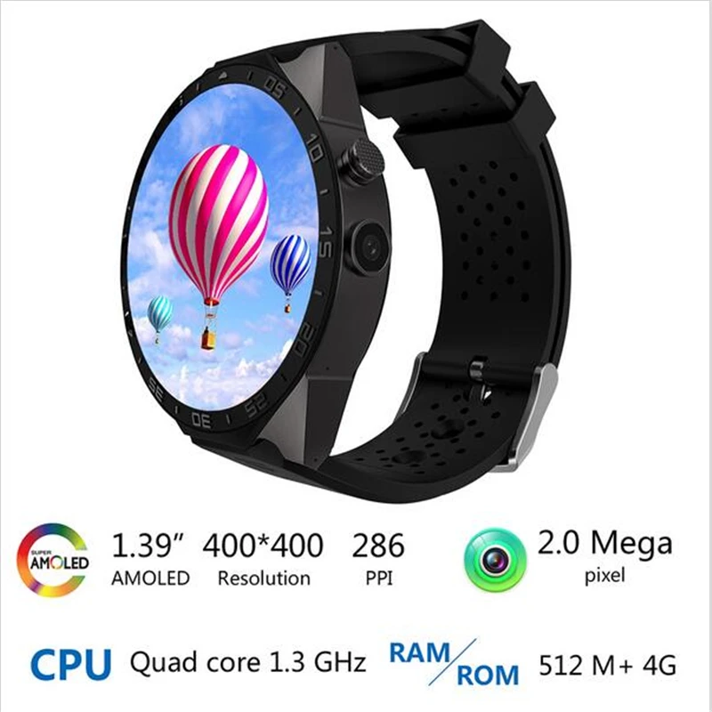 KW88 Смарт часы 1 39 ''amoled 400*400 3g вызова 2.0MP камера шагомер с Wi Fi сердечного ритма