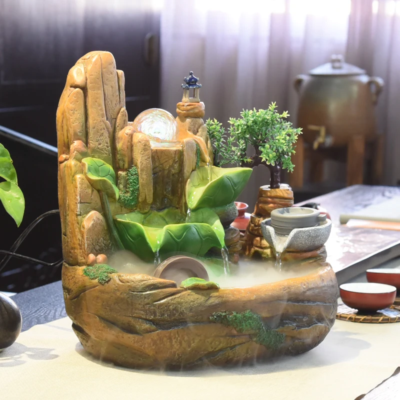110В/220В креативный фонтан из полимера Rockery Flow Crafts Lucky Feng Shui украшение для дома
