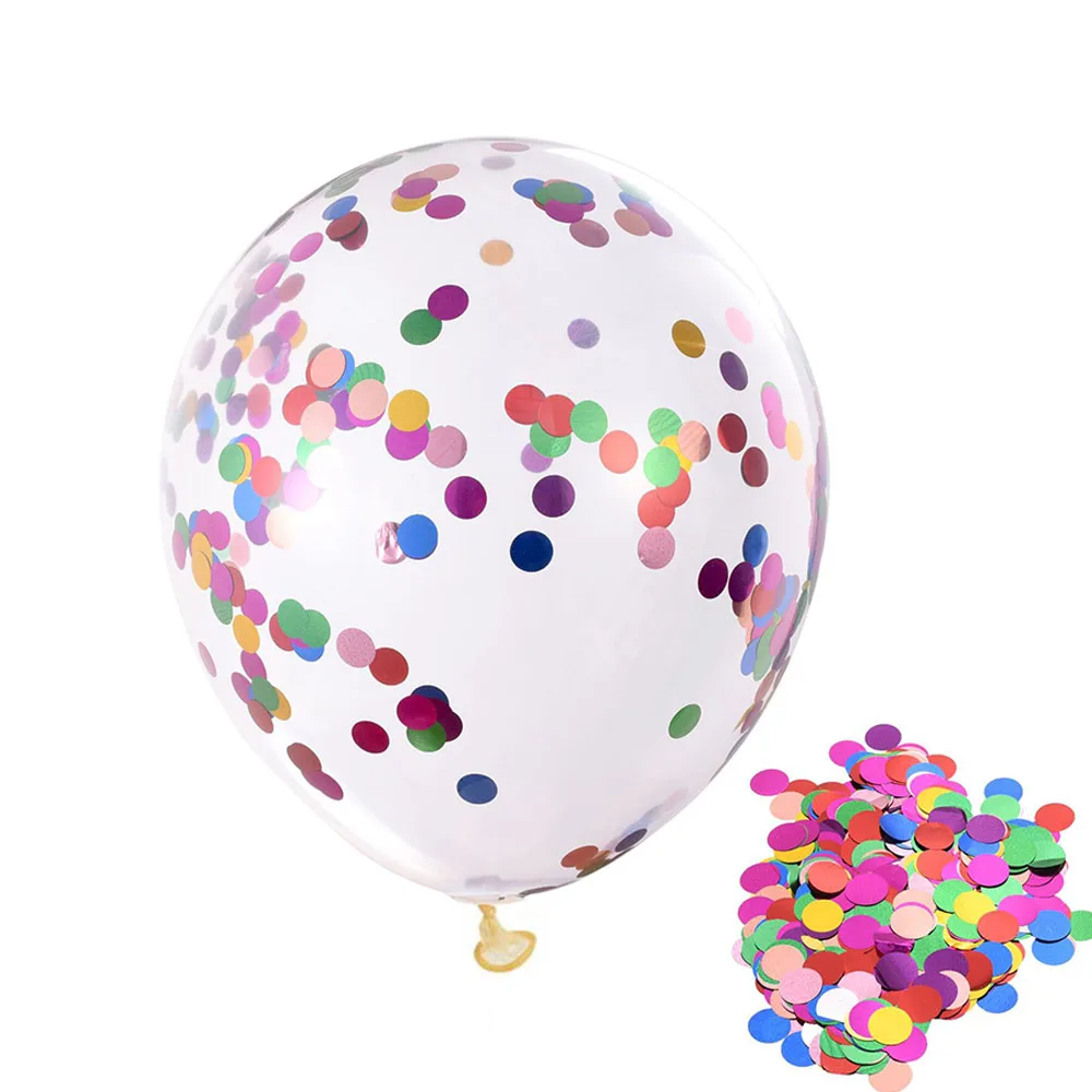 5pc confetti ballon 1m Balloon Sticks Holders Balloons Accessories Balloon Arch Chain Ballons Stand Kit Ring Clips Birthday Party Wedding Decors - Цвет: 5pc confetti ballon