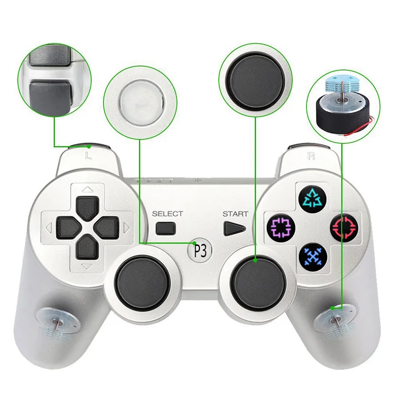 Bluetooth геймпад для джойстик PS3 контроллер SIXAXIS Замена Dualshock 3 PS3 Controle Беспроводной контроллер для PlayStation3