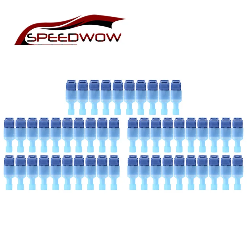 

Соединители для проводов SPEEDWOW, 100 шт. (50 комплектов), обжимные клеммы, шотландский замок, Т-образный быстроразъемный соединитель для проводов...