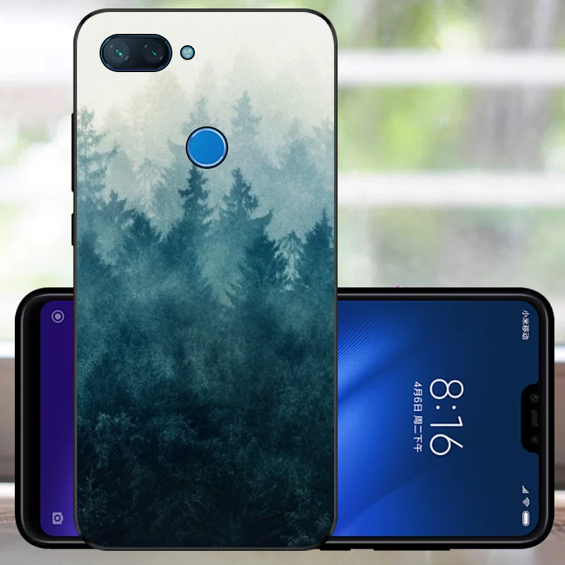 Мягкий чехол Fundas Xiaomi mi 8 Lite силиконовый чехол матовый черный ТПУ Xiaomi mi 8 Lite защитный бампер mi 8 Lite чехол для мобильного телефона s