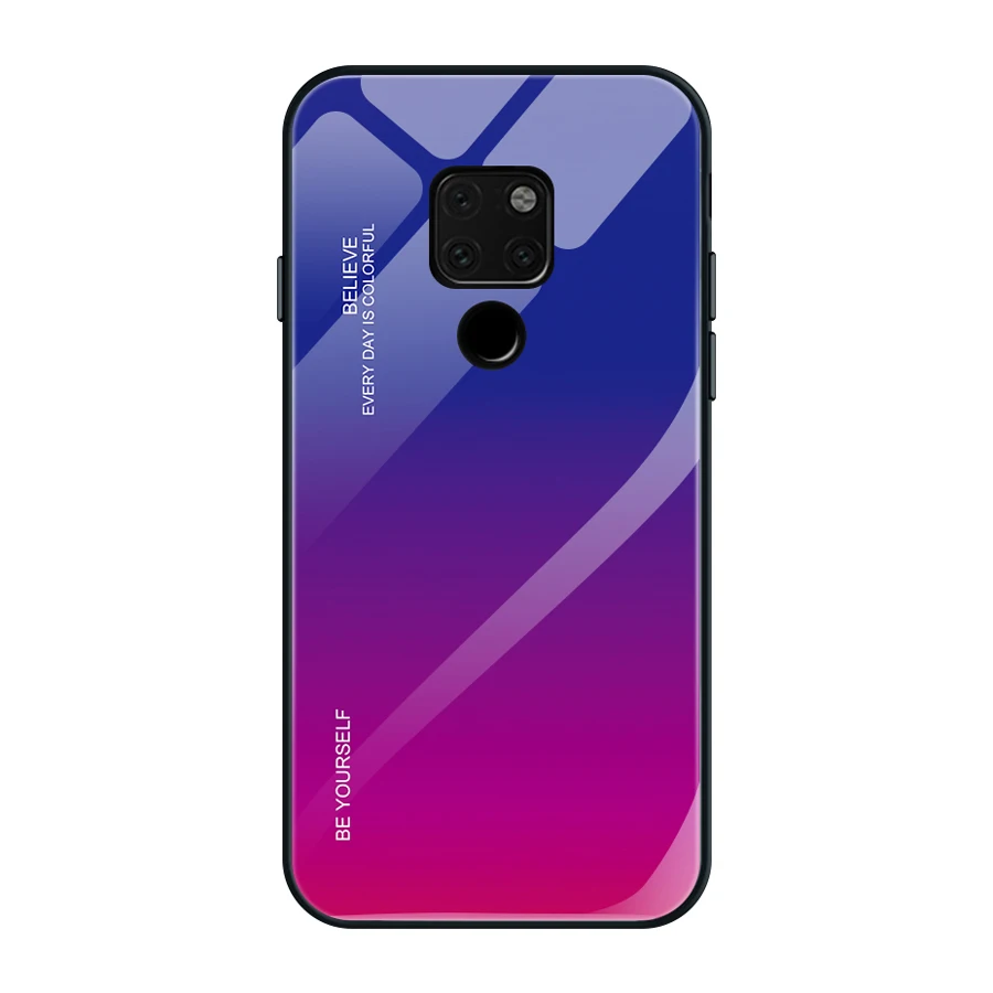 ZL004 IQD стеклянный чехол для телефона huawei P20 mate 20 Lite 10 pro Honor 8X max Glory 9 10 закаленное стекло задняя крышка ТПУ Бампер корпус - Цвет: ZL004